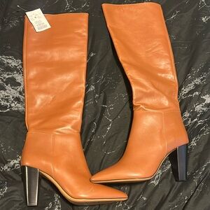 Brand New Tan Brown Leather Boots